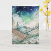 Landschap met groene en beige kleuren kaart (Gele Bloem)