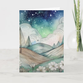 Landschap met groene en beige kleuren  kaart