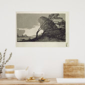 Landschap met grote raketten poster (Keuken)