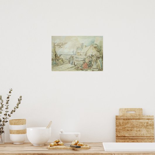 Landschap met Gypsy Fortune-Tellers Poster (Keuken)