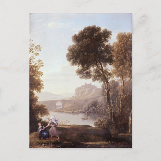 Landschap met Hagar en de Angel, 1646 Briefkaart (Voorkant)