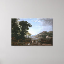 Landschap met Handelaars Canvas Afdruk