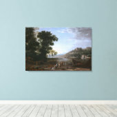 Landschap met Handelaars Canvas Afdruk (Insitu (Houten vloer))