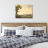 Landschap met Haymakers en een ver Uitzicht van ee Canvas Afdruk (Insitu (Slaapkamer))
