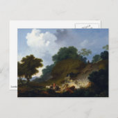 Landschap met herders van Fragonard Briefkaart (Voorkant / Achterkant)