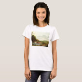 Landschap met Herdsman en Rundvee (olie op canva) T-shirt (Voorkant volledig)