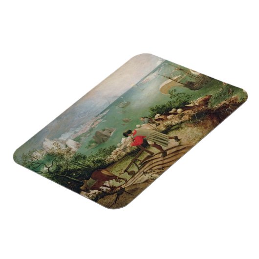 Landschap met Herfst Icarus, c.1555 Magneet (Linkerzijde)