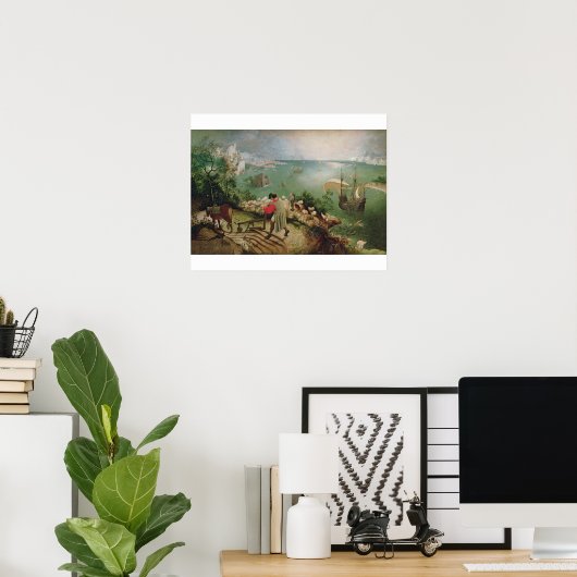 Landschap met Herfst Icarus, c.1555 Poster (Thuiskantoor)