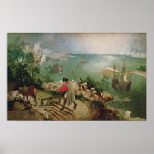 Landschap met Herfst Icarus, c.1555 Poster (Voorkant)