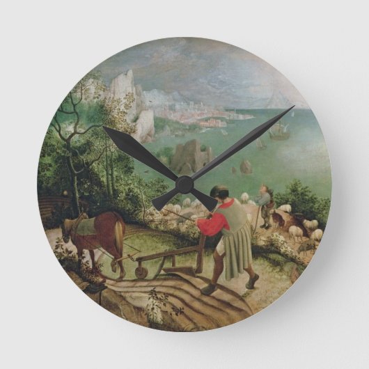 Landschap met Herfst Icarus, c.1555 Ronde Klok (Voorkant)