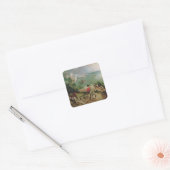 Landschap met Herfst Icarus, c.1555 Vierkante Sticker (Envelop)