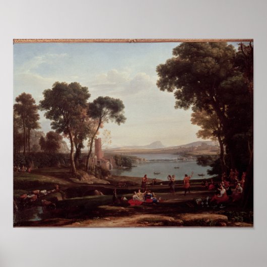 Landschap met het huwelijk tussen Isaac Poster (Voorkant)