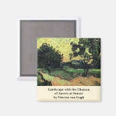 Landschap met het Kasteel van Auvers van Vincent v Magneet (Voorkant / Achterkant)