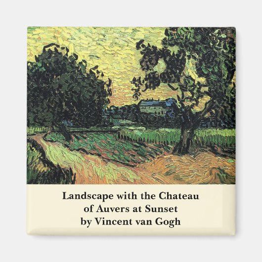 Landschap met het Kasteel van Auvers van Vincent v Magneet (Voorkant)