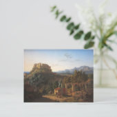 Landschap met het kasteel van Massa di Carrara Briefkaart (Staand voorkant)