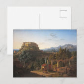 Landschap met het kasteel van Massa di Carrara Briefkaart (Voorkant / Achterkant)