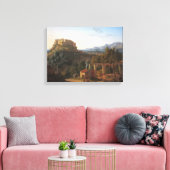 Landschap met het kasteel van Massa di Carrara Canvas Afdruk (Insitu (Woonkamer))