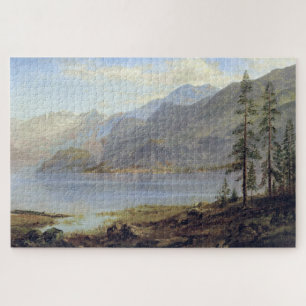 Landschap met het meer Albert Bierstadt Legpuzzel