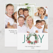 Landschap met Holly Berry Pine PHOTO Greeting Feestdagenkaart (Voorkant / Achterkant)