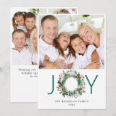 Landschap met Holly Berry Pine PHOTO Greeting Feestdagenkaart (Voorkant / Achterkant)