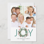 Landschap met Holly Berry Pine PHOTO Greeting Feestdagenkaart (Voorkant)