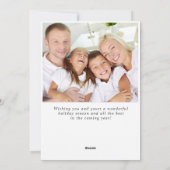 Landschap met Holly Berry Pine PHOTO Greeting Feestdagenkaart (Achterkant)