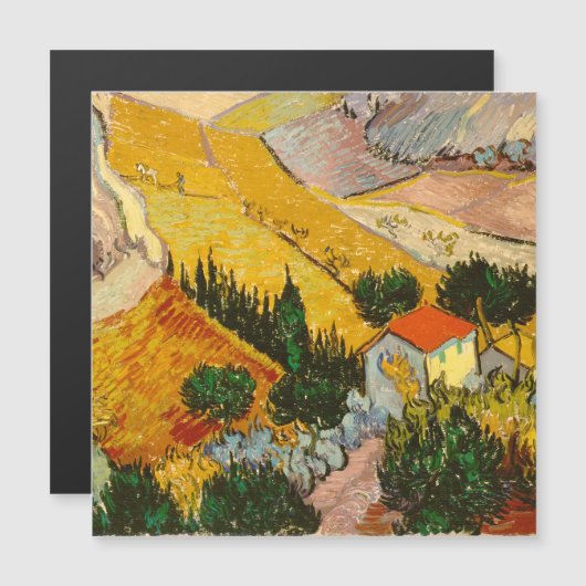 Landschap met House en Ploughma Vincent van Gogh (Voorkant / Achterkant)