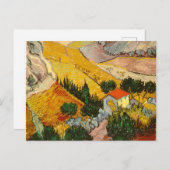 Landschap met House en Ploughma Vincent van Gogh Briefkaart (Voorkant / Achterkant)