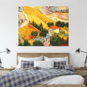 Landschap met House en Ploughma Vincent van Gogh Canvas Afdruk (Insitu (Slaapkamer))