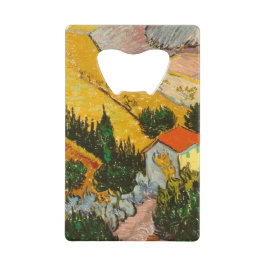 Landschap met House en Ploughma Vincent van Gogh Creditkaart Flessenopener