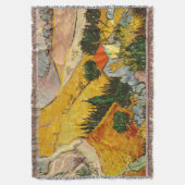 Landschap met House en Ploughma Vincent van Gogh Deken (Voorkant Verticaal)