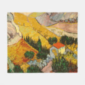 Landschap met House en Ploughma Vincent van Gogh Fleece Deken (Voorkant (Horizontaal))