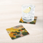 Landschap met House en Ploughma Vincent van Gogh Kartonnen Onderzetters (Insitu)