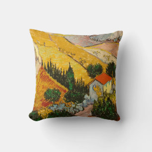 Landschap met House en Ploughma Vincent van Gogh Kussen