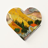Landschap met House en Ploughma Vincent van Gogh Notitieboek (Achterkant)