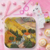 Landschap met House en Ploughma Vincent van Gogh Papieren Bordje (Feest)