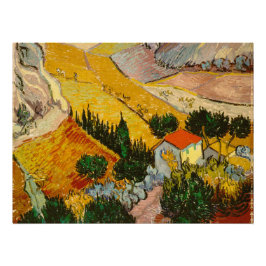 Landschap met House en Ploughma Vincent van Gogh Perfect Poster