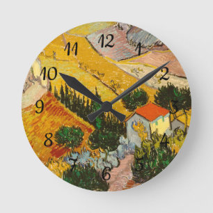 Landschap met House en Ploughma Vincent van Gogh Ronde Klok