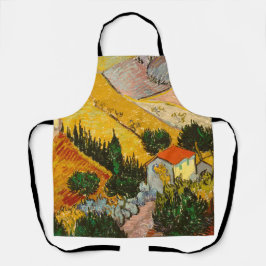 Landschap met House en Ploughma Vincent van Gogh Schort