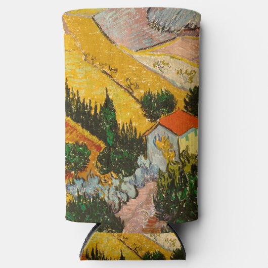 Landschap met House en Ploughma Vincent van Gogh Seltzer Blikjeskoeler (Voorkant)