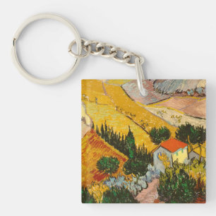 Landschap met House en Ploughma Vincent van Gogh Sleutelhanger