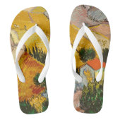 Landschap met House en Ploughma Vincent van Gogh Teenslippers (Voetbed)