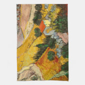 Landschap met House en Ploughma Vincent van Gogh Theedoek (Verticaal)