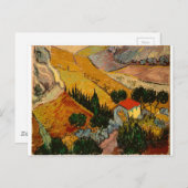 Landschap met House & Plowman, Vincent Van Gogh Briefkaart (Voorkant / Achterkant)