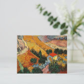 Landschap met huis en ploeger, briefkaart (Staand voorkant)