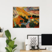 Landschap met huis en ploeger, poster (Thuiskantoor)