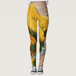 Landschap met huis en ploeger Vincent van Gogh Leggings