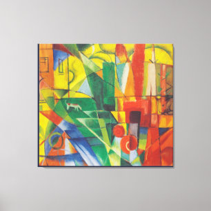  landschap met huishond en vee canvas afdruk