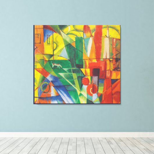 landschap met huishond en vee canvas afdruk (Insitu (Houten vloer))