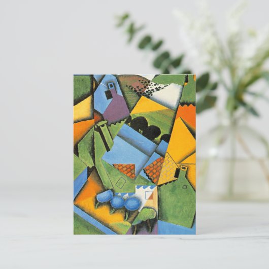 Landschap met huizen bij Ceret Briefkaart (Staand voorkant)